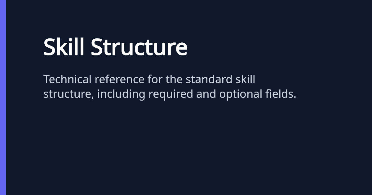 Skill Dv Skill Structure | Skill+DEV